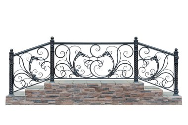 Binalardan modern dekoratif çıkış. Beyaz arkaplan üzerinde izole edilmiş.