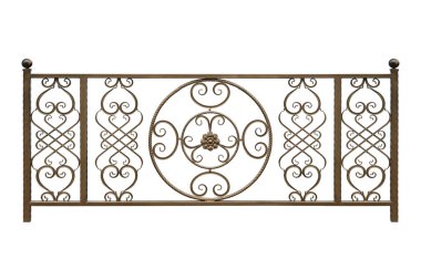  Demir parmaklıklar eski usul. Beyaz arkaplan üzerinde izole edilmiş.