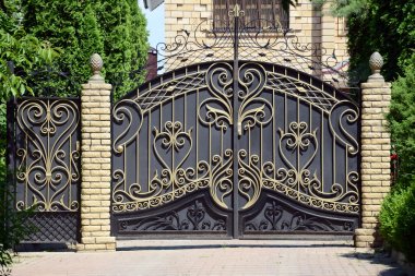 Forged gates and gate.  clipart