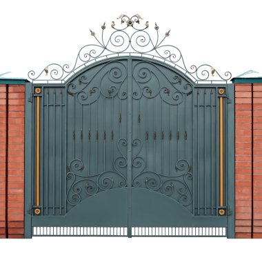 Modern sahte gates ile overlaid süsler.