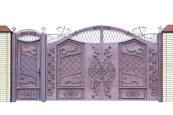 Cancelli forgiati e porta per la costruzione di ornamenti . — Foto Stock