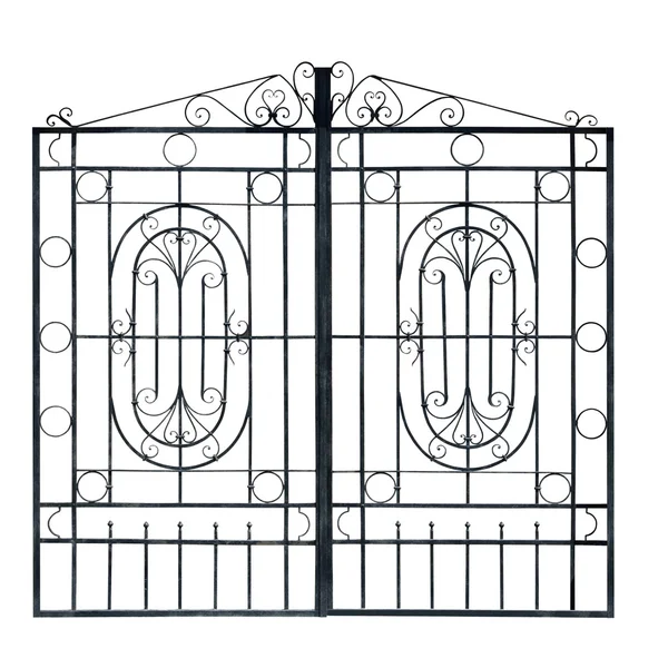 Old  light  forged  decorative gates. — Stock Photo, Image