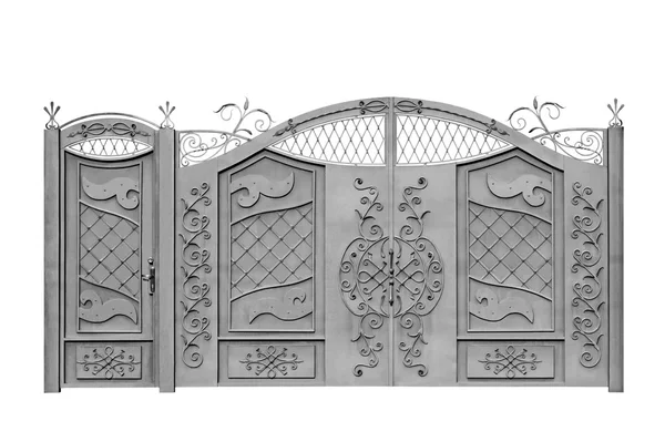伪造的盖茨和庄园的大门. 免版税图库图片