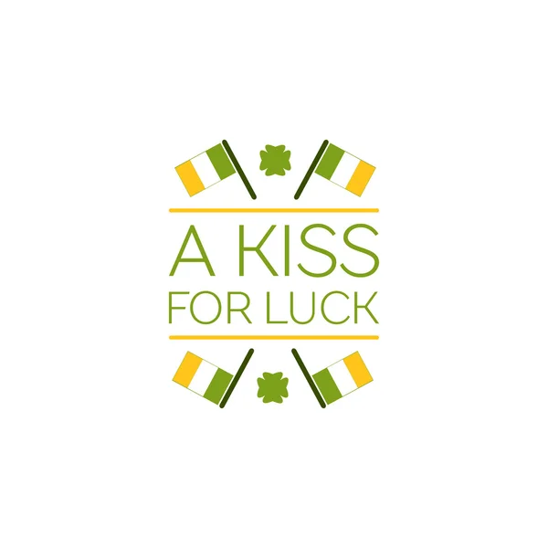 Saint Patricks Day platt stil typografiska Element — Stock vektor