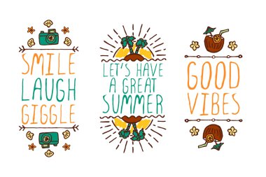 Yaz el-kabataslak öğeleri kümesi