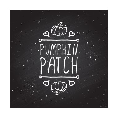 Vektör handdrawn sonbahar öğe metin ile