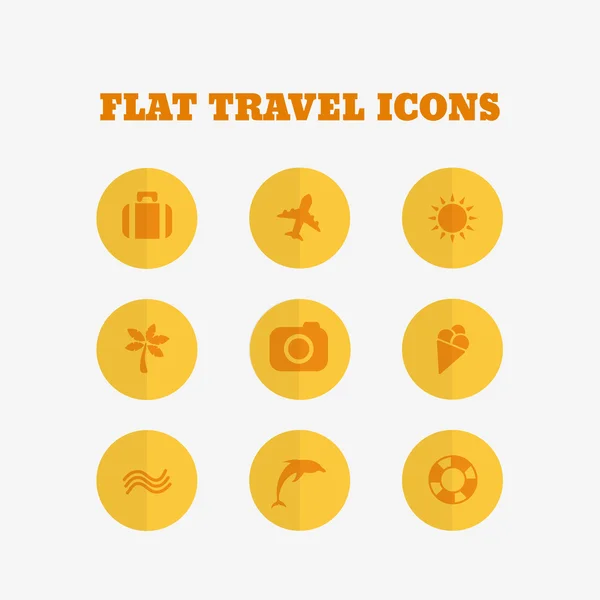 Flat icons collection. Vector illustration — Stock Vector