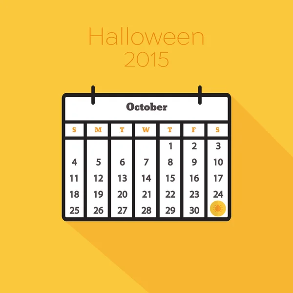 Het pictogram van de kalender van platte vakantie — Stockvector