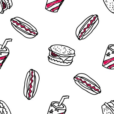 Doodle lokanta ile Seamless Modeli