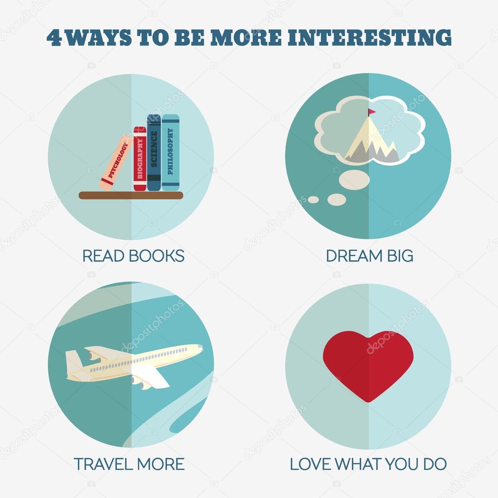 Flat Style Infographics. 10 ways to make your life better. Concept for education, training courses, self-development and how-to articles