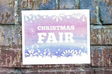 Bir tuğla duvar tipografik suluboya Poster