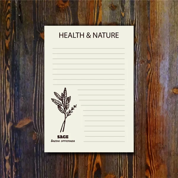Saúde e recolha da natureza — Vetor de Stock