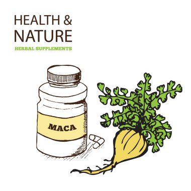 Sağlık ve doğa takviyeleri koleksiyonu