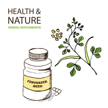 Health and Nature Supplements Collection clipart