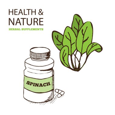 Health and Nature Supplements Collection clipart