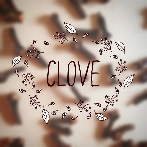 Coleção de ervas e especiarias - Clove —  Vetores de Stock