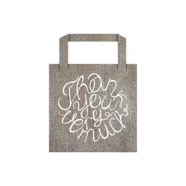 Eco bag mockup template with lettering element