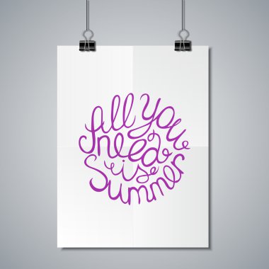 Poster Mockup şablon öğesi yazı ile