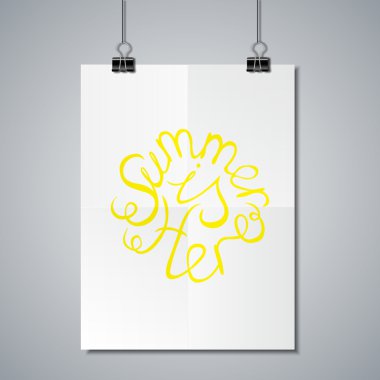 Poster Mockup şablon öğesi yazı ile