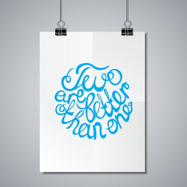 Poster Mockup şablon öğesi yazı ile