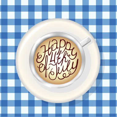 Lettering element in on white background
