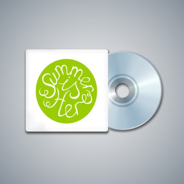 Karışık Cd kapağı. Öğe yazı ile mockup şablonu