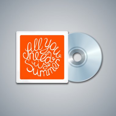 Karışık Cd kapağı. Öğe yazı ile mockup şablonu