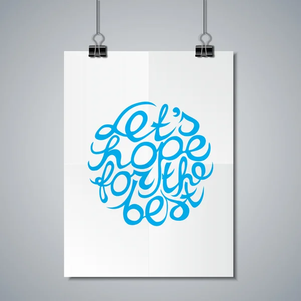 Modello di poster Mockup con elemento Lettering — Vettoriale Stock