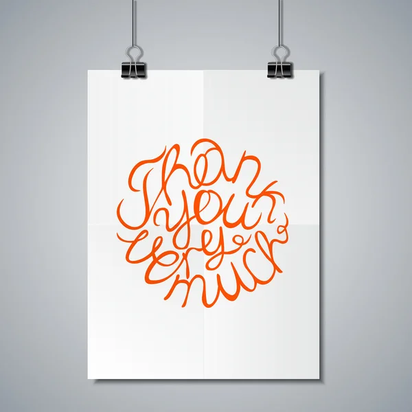 Modello di poster Mockup con elemento Lettering — Vettoriale Stock