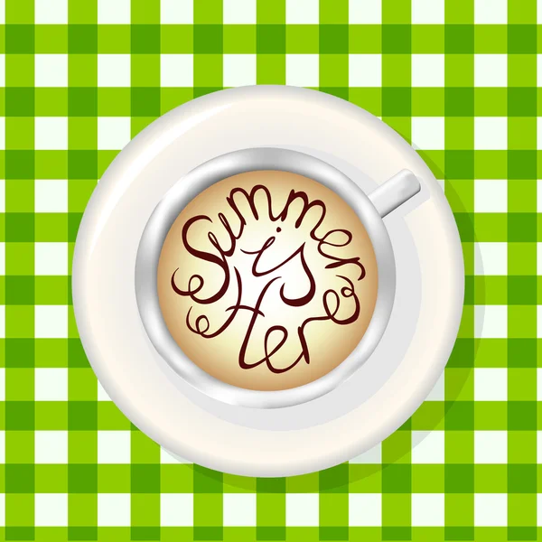 Kopje koffie. Mockup sjabloon met belettering Element — Stockvector