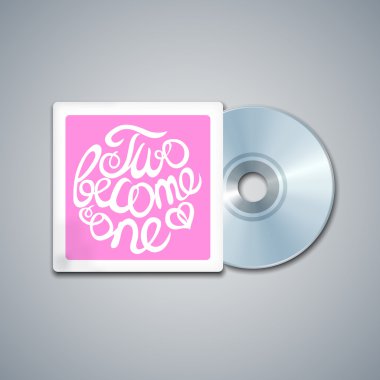 Karışık Cd kapağı. Öğe yazı ile mockup şablonu