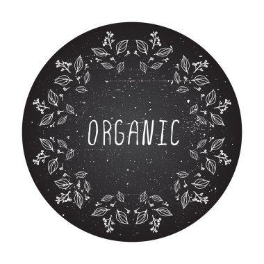 El-kabataslak kara tahta arka plan bitkisel afişler.  