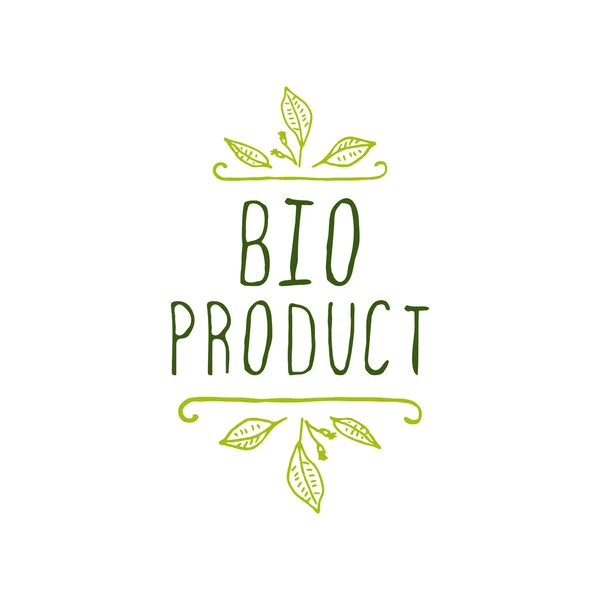 Produktu Bio - oznakowanie na białym tle. — Wektor stockowy