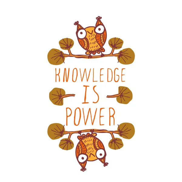 Knowledge is power — Stock Vector