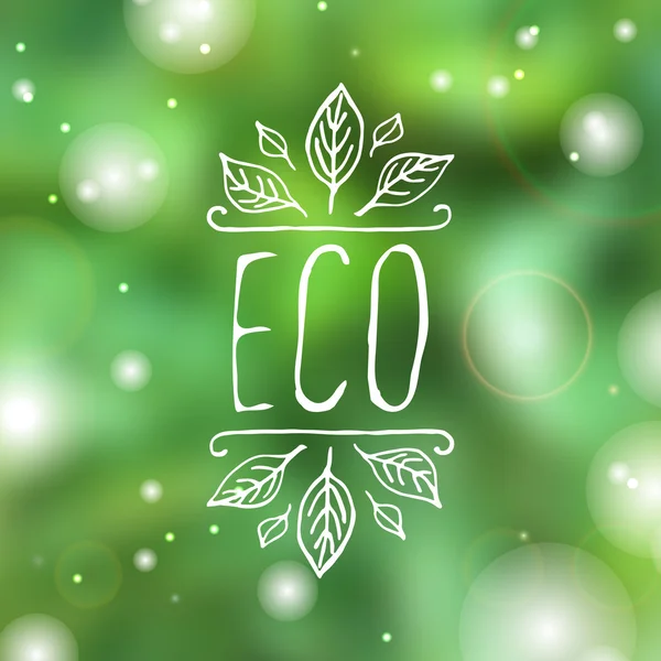 Eco - productlabel op witte achtergrond. — Stockvector