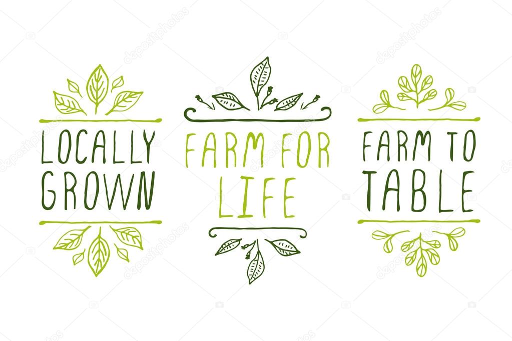 Farm product labels. 