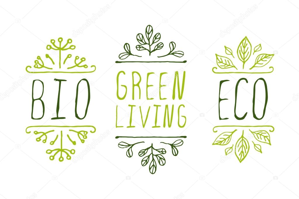 Eco product labels. 