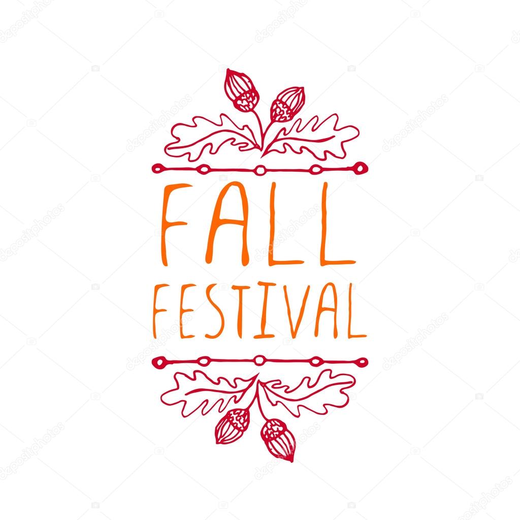 Fall festival - typographic element