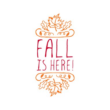 Sonbahar geldi - tipografik öğe