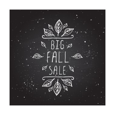 Büyük sonbahar satış - tipografik öğe