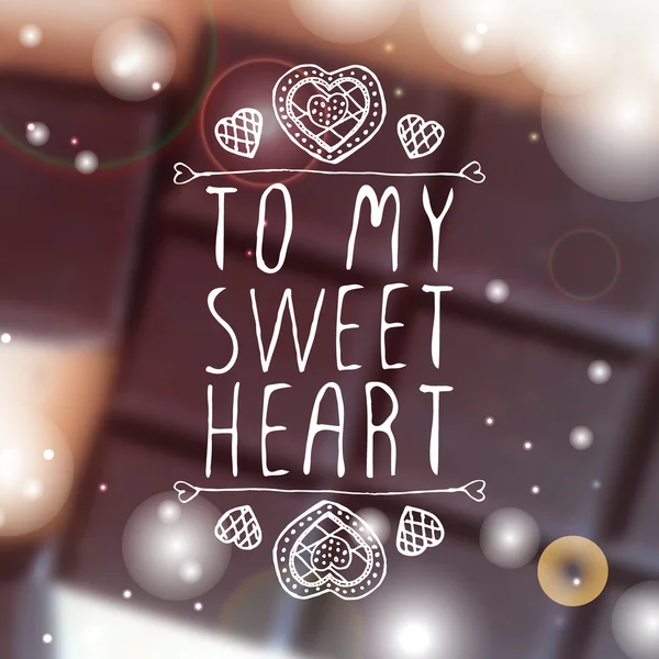 To my sweetheart — Stock Vector