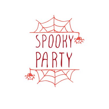 Spooky parti - tipografik öğe