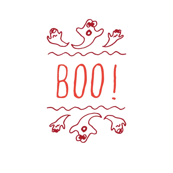 Boo - typografische element — Stockvector