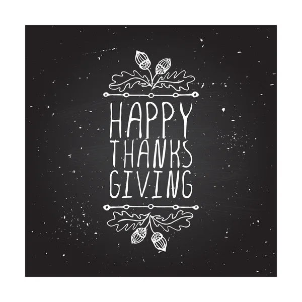 Счастливого Дня Благодарения - типографский элемент — стоковый вектор
