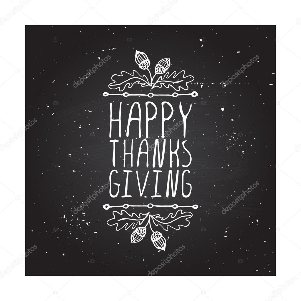 Happy Thanksgiving - typographic element