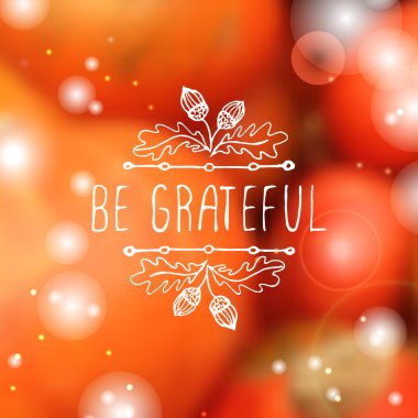 Olmak minnettar - tipografik öğe