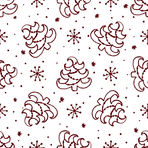 Christmas seamless pattern with fir-trees — Stockvector
