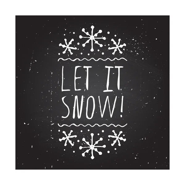 Let it snow - typographic element — Wektor stockowy