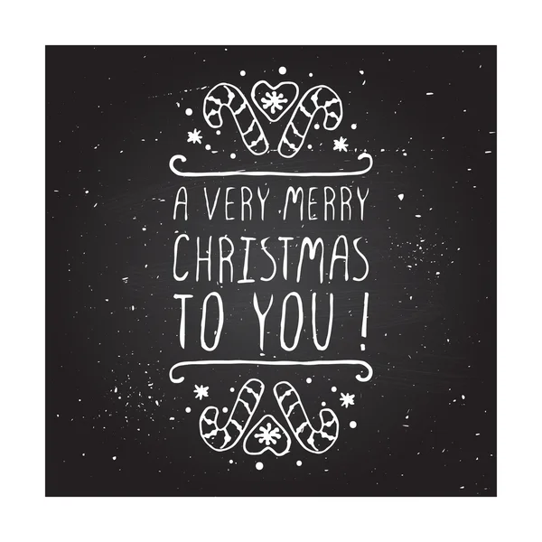 A very merry christmas to you - typographic element — Stock Vector