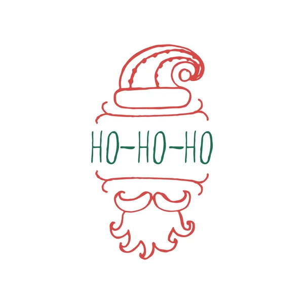 Christmas label with text on white background — Stock Vector